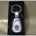 Брелок Volkswagen (Фольксваген) на ключі, овальний та сталевий на подарунок